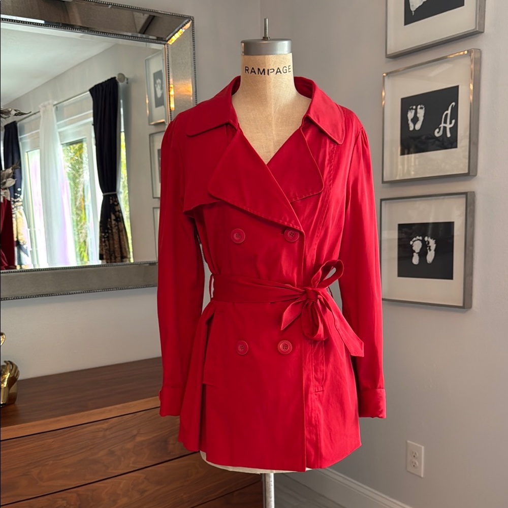 Vertigo Paris Women's Red Double-Breasted Lined Jacket